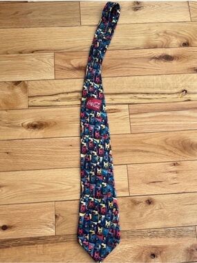 Vintage Coca-Cola Multicolor Patterned Tie
